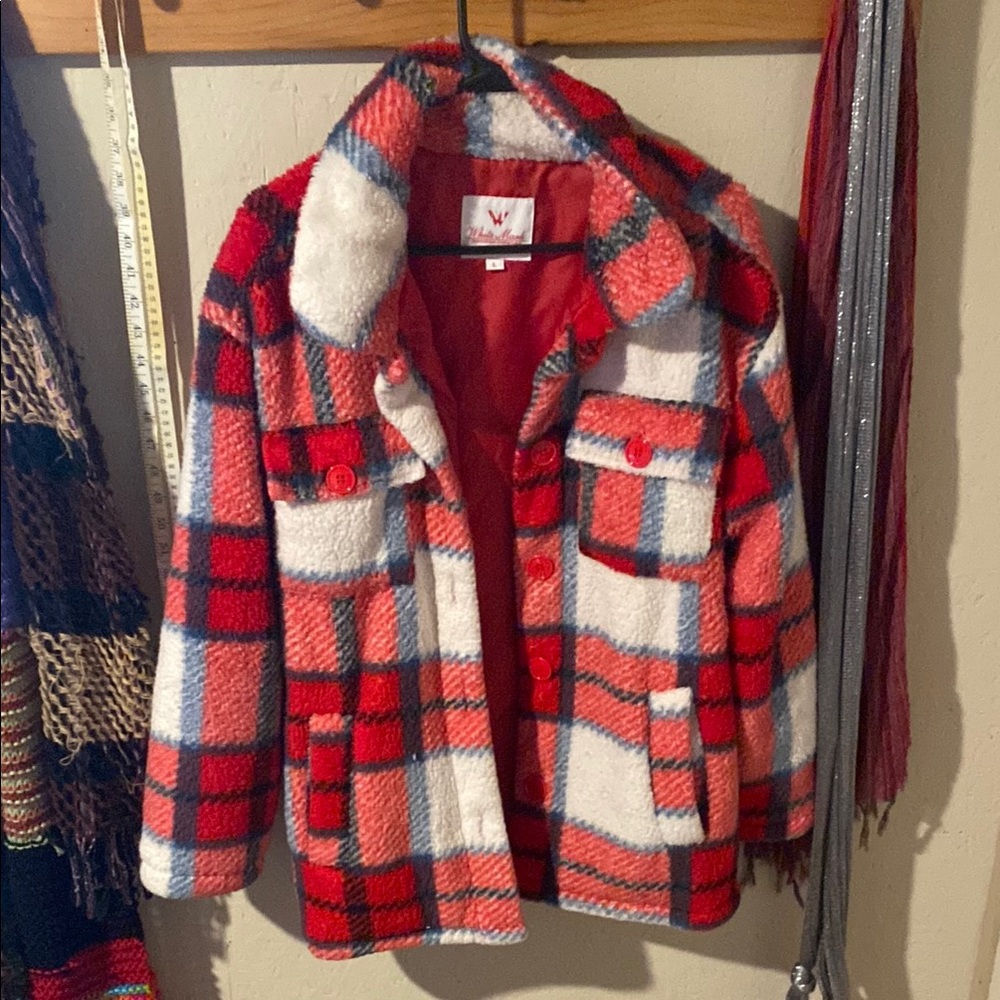 Red and White Plaid Jacket